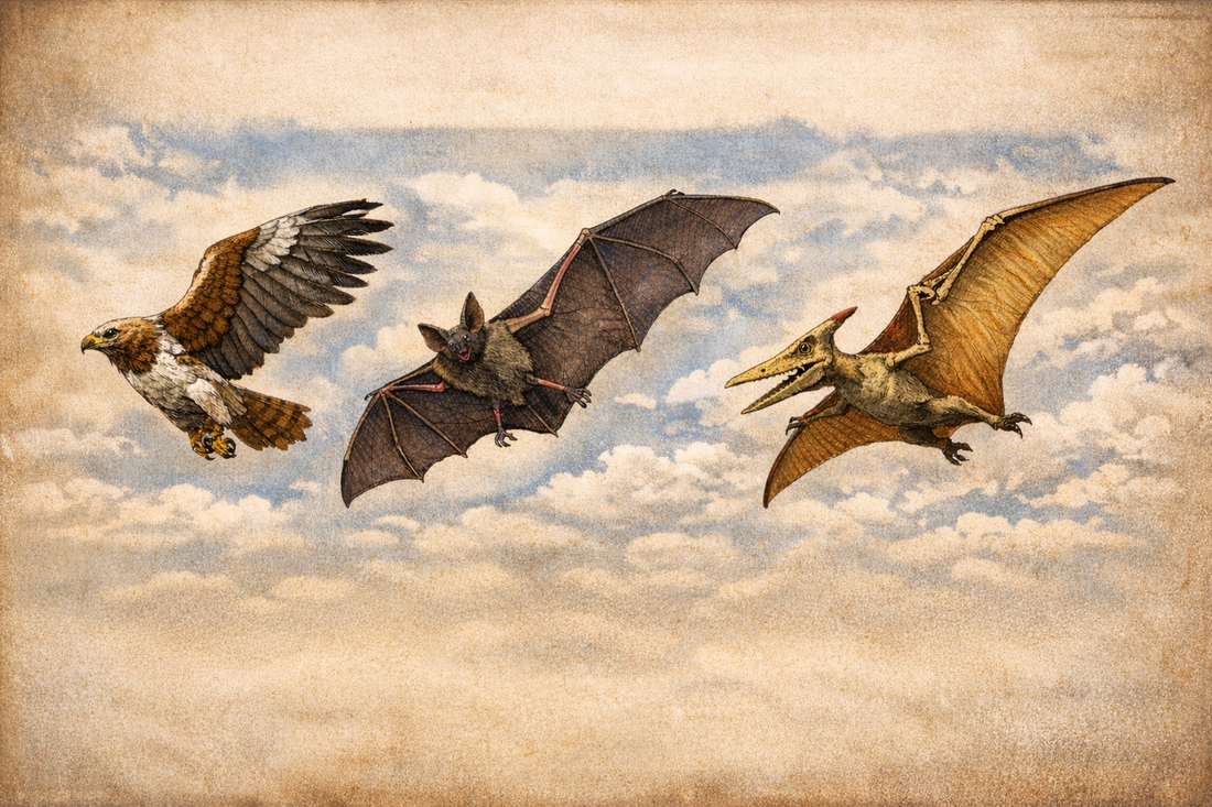 The Wing Challenge: How Nature Solved Flight Three Times