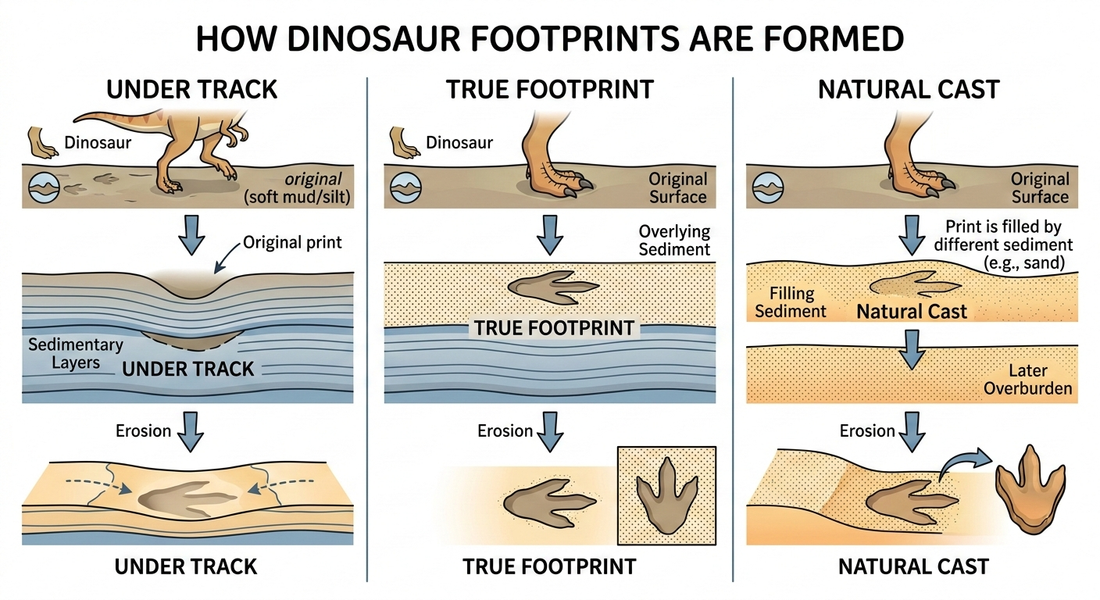Echoes in the Earth: The 3 Ways Dinosaur Footprints Form